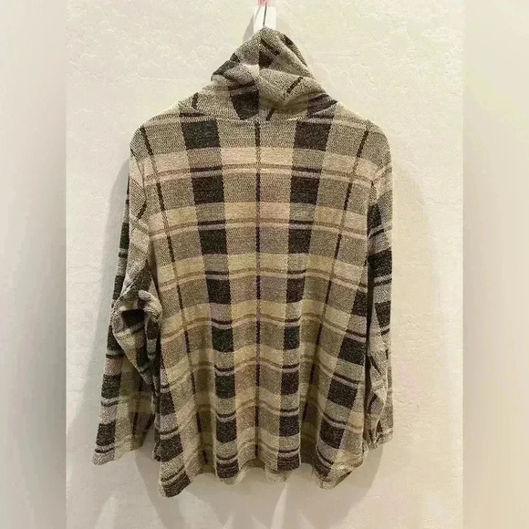 Davina women’s plaid black and tan sweater 2XL - Picture 4 of 4